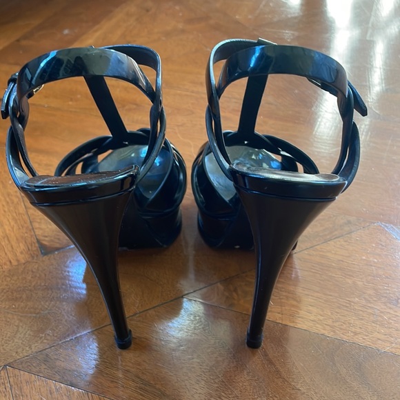 Saint Laurent Tribute Patent Platform Sandals - Picture 9 of 9